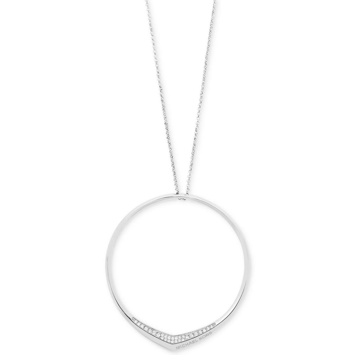 Michael Kors Pave` Circle Pendant Necklace - Michael Kors jewelry -  016880701869 | Fash Brands