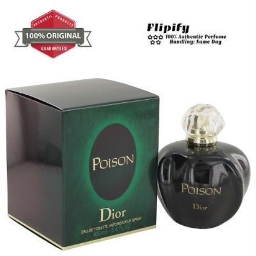 Poison Perfume by Christian Dior Edt Spray For Women 3.4 1.7 1 oz 100 50 30 ML