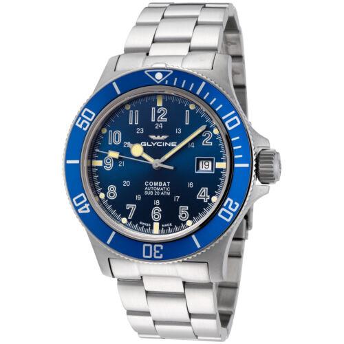 Glycine Men`s Combat Sub Swiss Made Automatic 42mm Watch - Choice of Color GL0077