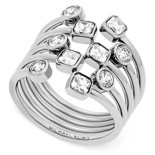 Michael Kors MKJ6015 Modern Brilliance Crystal Pave Open Scatter Ring MKJ6015040