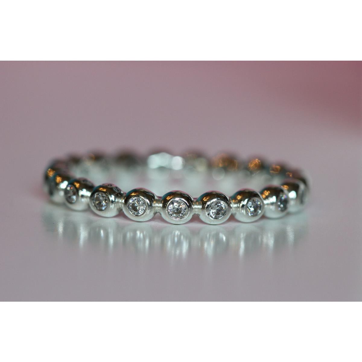 Pandora Retired 2017 Eternity Ring 191032CZ Hinged Box