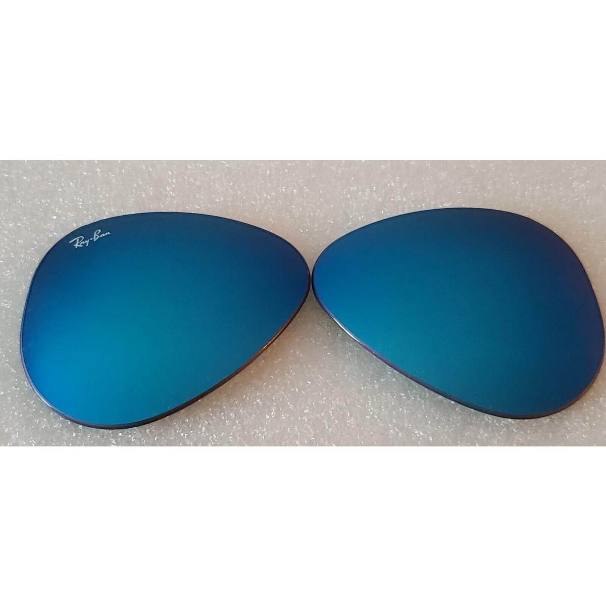 Ray-ban RB3689 / RB3422Q / RB8125M Aviator Replacement Lenses Blue Mirror Flash 58mm