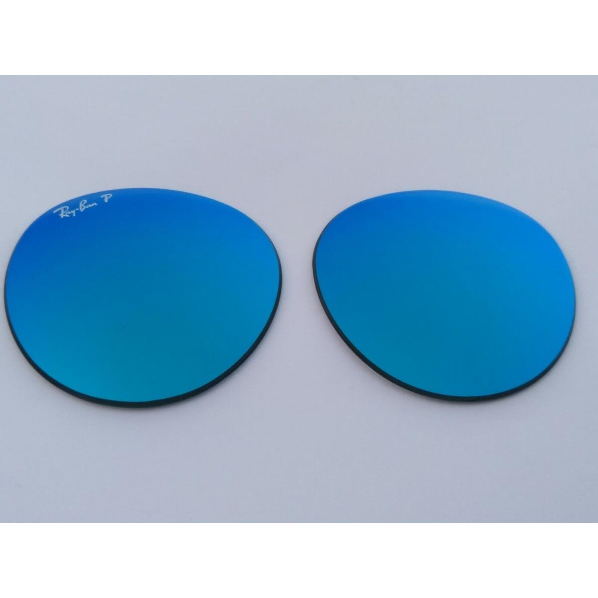 Ray-ban Replacement Lenses RB3447 / RB3532 Round 50mm Polarized Flash Blue Mirror 50mm