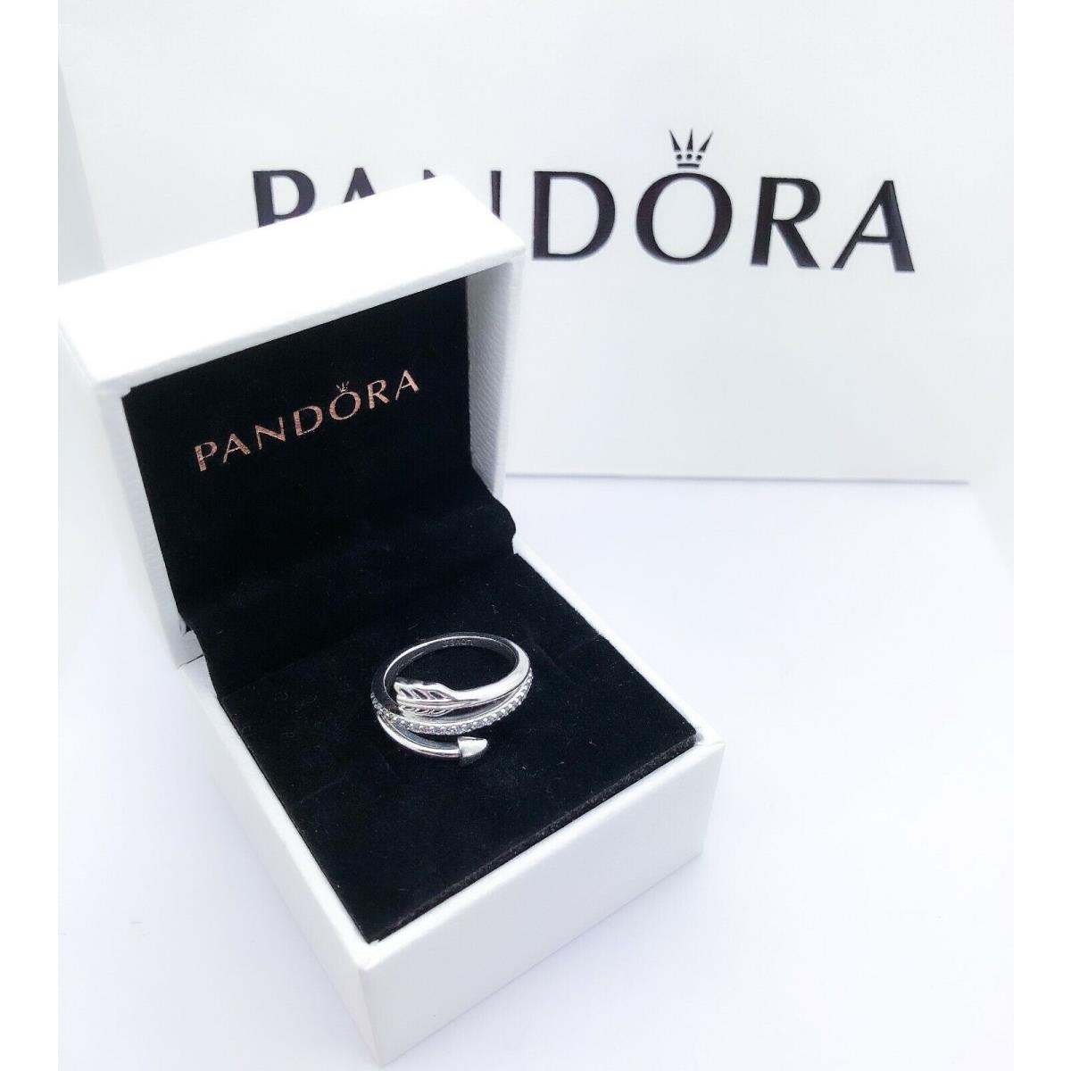 Pandora 925 Sparkling Wrap Around Arrow Love CZ Ring 197830CZ