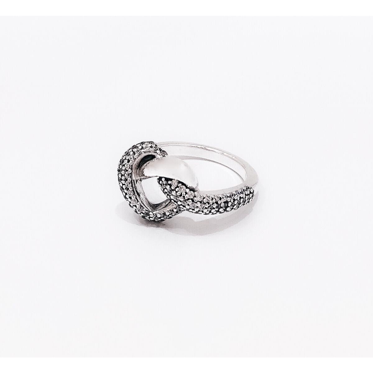 Pandora SS 925 Ale Knotted Heart Love CZ Ring 198086CZ