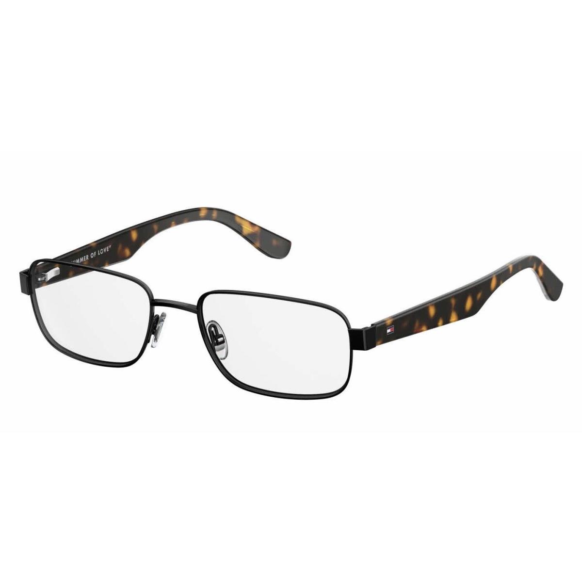 Tommy Hilfiger Eyeglasses 1489 807 53 or 55mm Black Tortoise Ophthalmic RX Frame