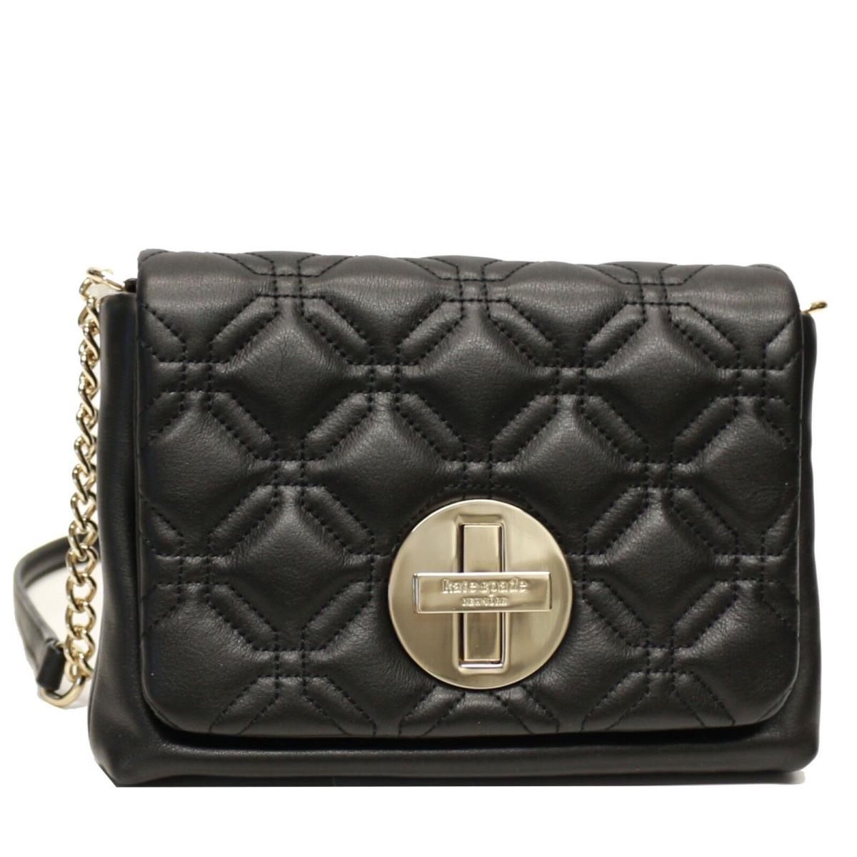 New Kate Spade Astor Court Naomi Quilted Crossbody Bag Black