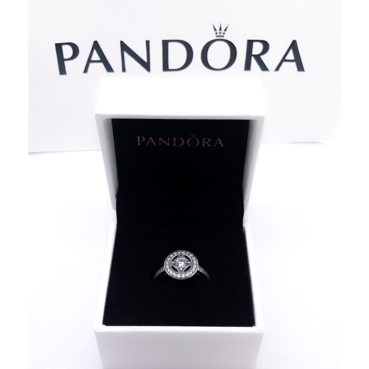 Pandora 925 Silver Vintage Allure Bling CZ Stackable Ring 191006CZ Silver