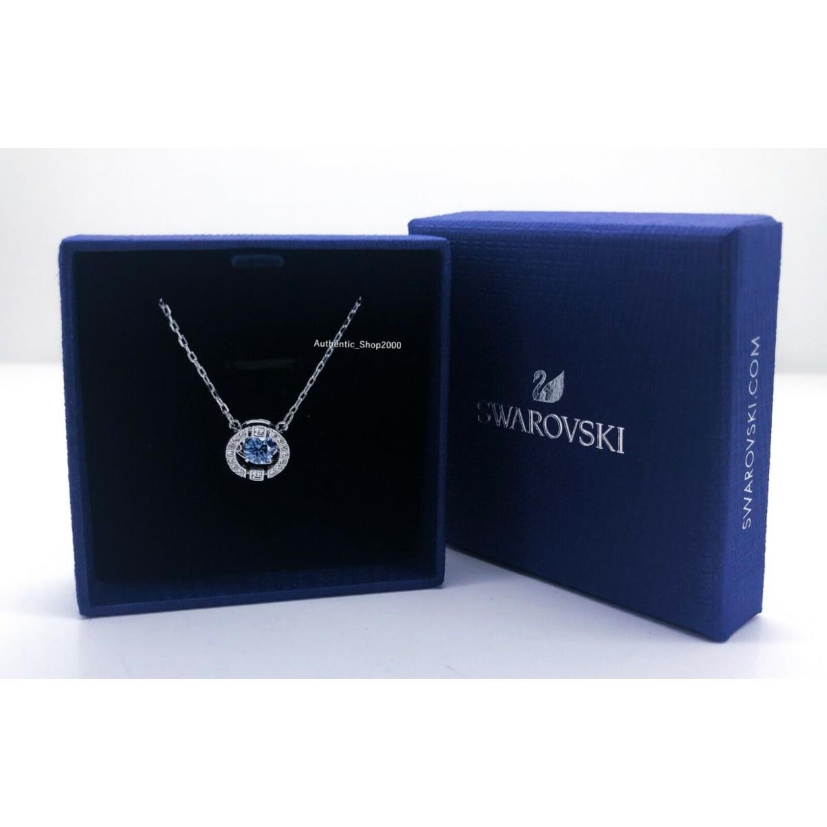 Swarovski Rose Gold Sparkling Dance Necklace 5279425 5279421 5272364 5279425 Rhodium + Blue