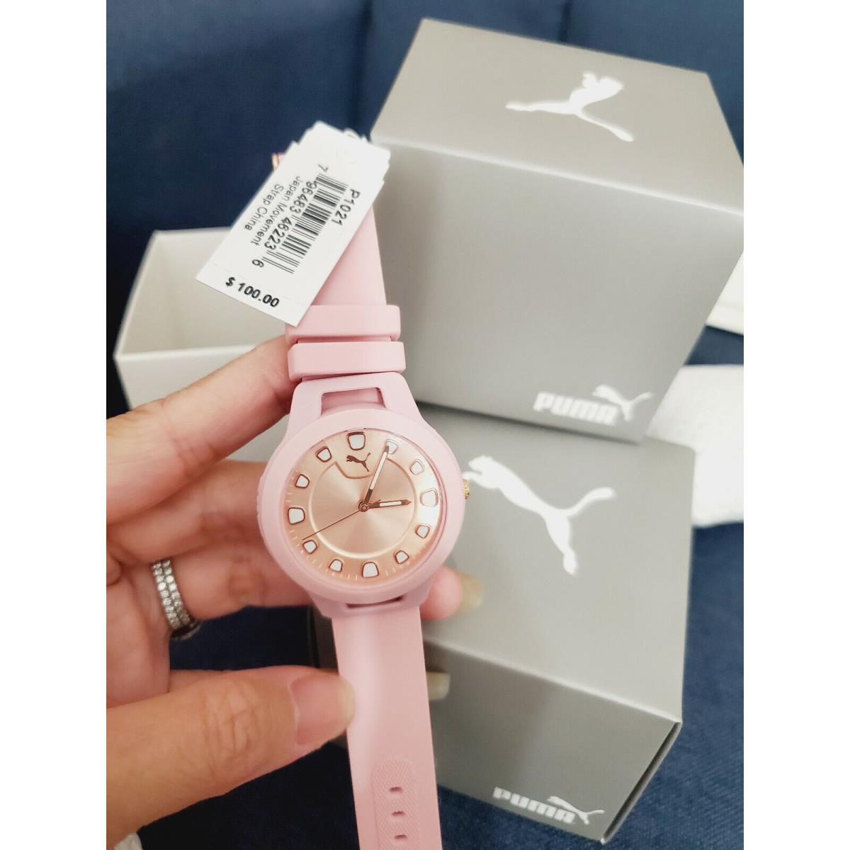 Puma Watch Puma Reset V1 Three-hand Pink Silicone 928852_01 Pink Blush Sport