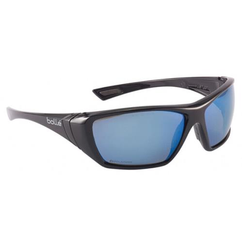 Bolle Hustler Safety Glasses Sunglasses Ansi Z87+ Work Eyewear Polarized Blue Mirror Lens