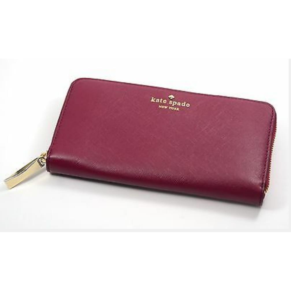 Kate Spade Newbury Lane Gold Zip Around Leather Wallet Multi Color PWRU3438 - Cubanplum