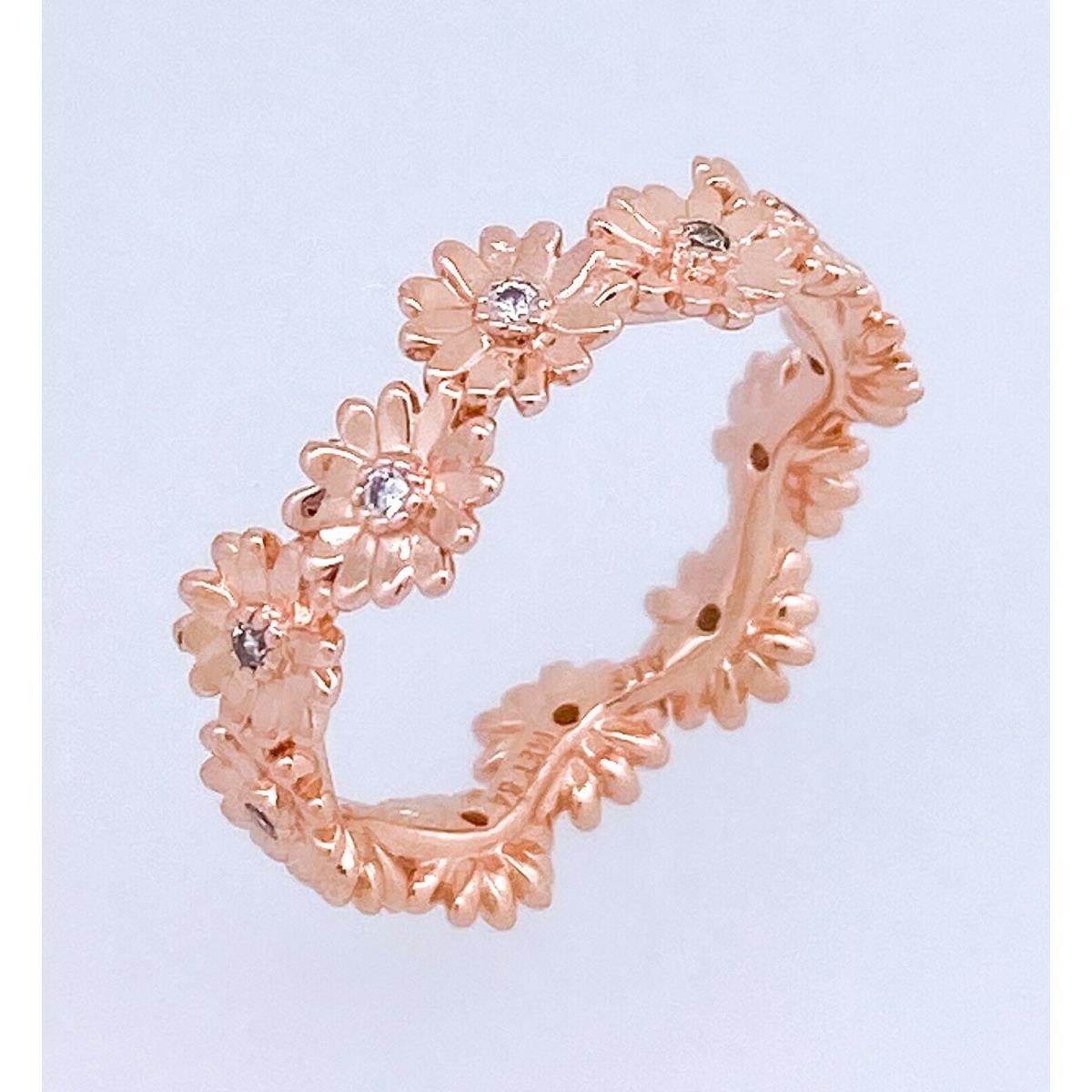 Pandora Rose Gold Sparkling Daisy Flower Crown Ring 188799C01 rose gold