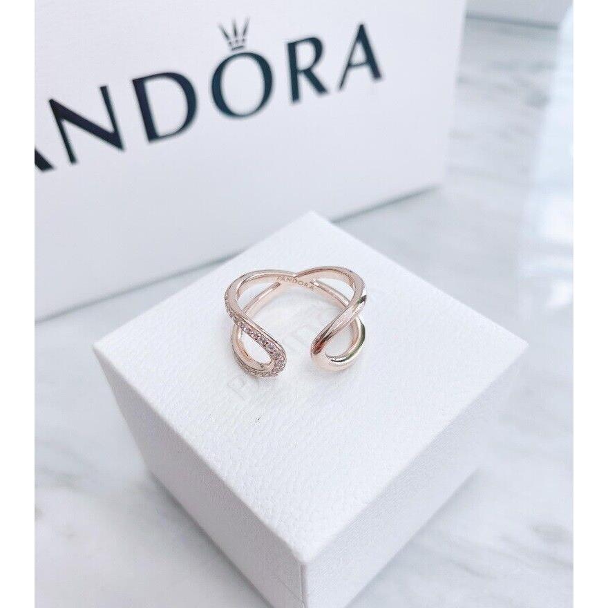 Pandora Rose 14k Gold Wrapped Open Infinity Ring 188882C01 ...