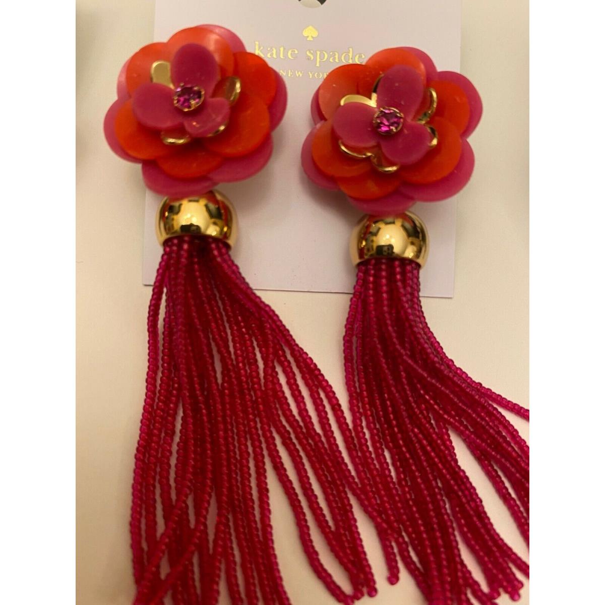 Kate Spade Earrings Rosie Posies Stud Earrings Rosie Pink - Tassel