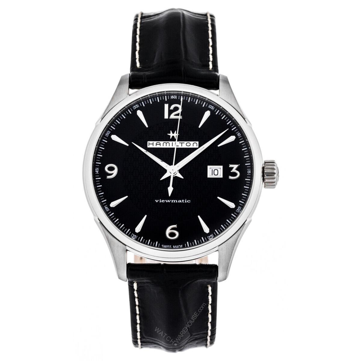 Hamilton Jazzmaster Viewmatic Black Dial Black Leather Band Auto Watch H32755731