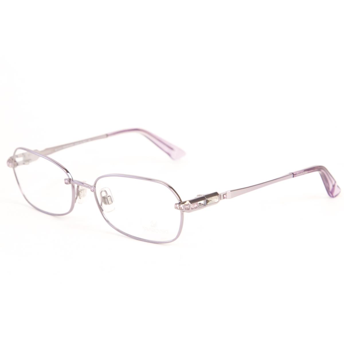 Swarovski Women`s Lilac Crystal Accent Metal Eyeglass Frames SW5002