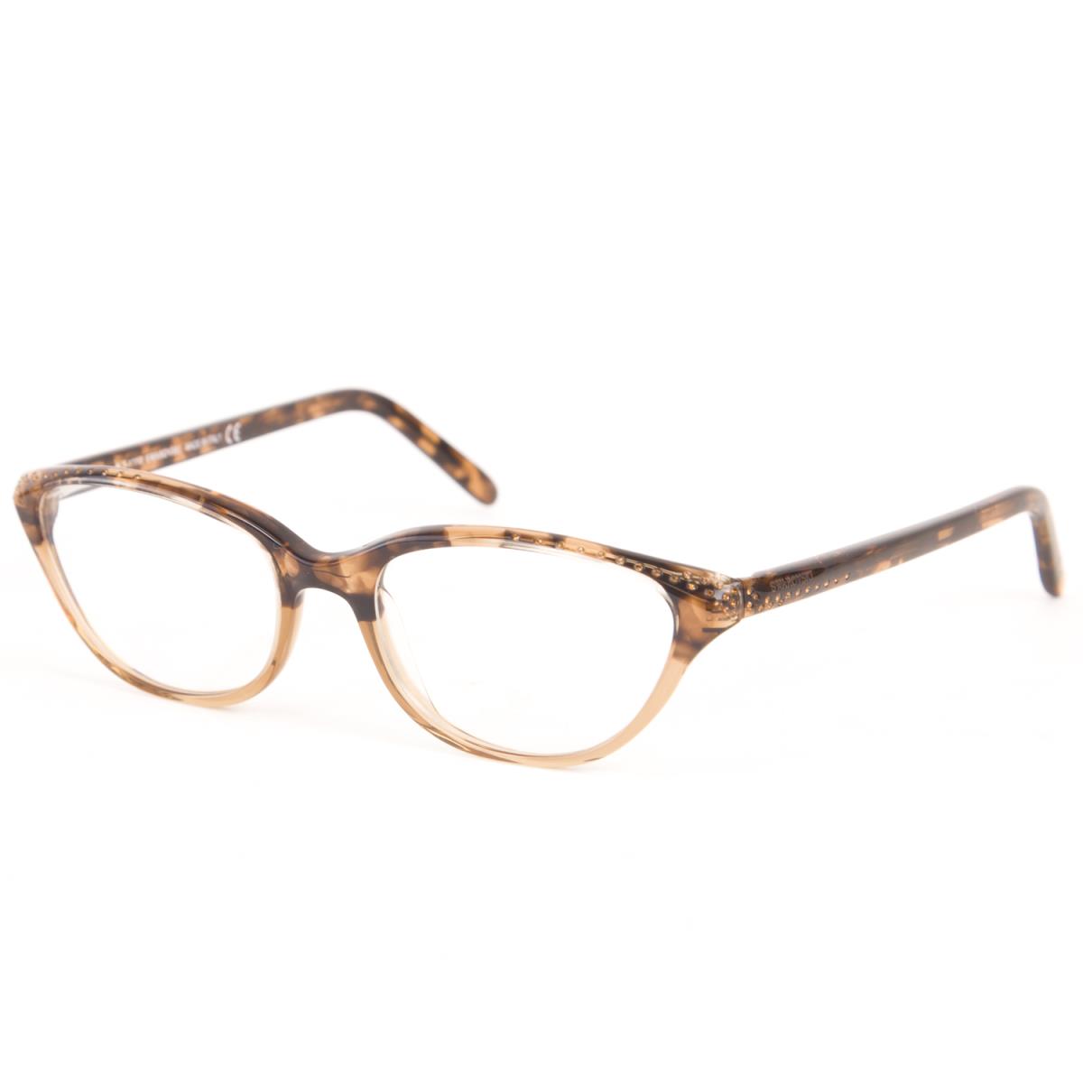 Swarovski Women`s Ombre Crystal Accent Cateye Eyeglass Frames SW5051 056-Brown Havana