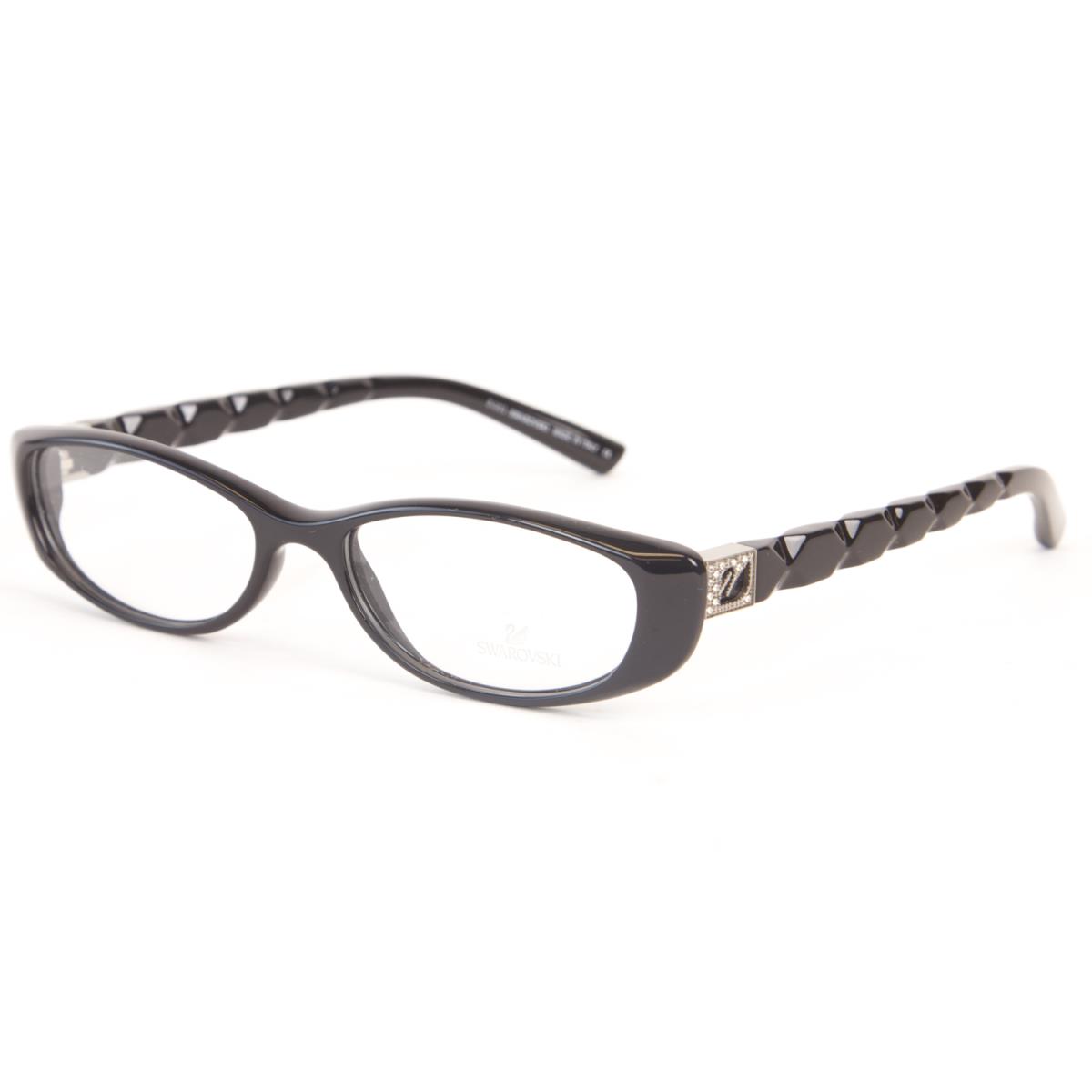 Swarovski Women`s Swan Detail Rectangular Eyeglass Frames SW5018 001-Black