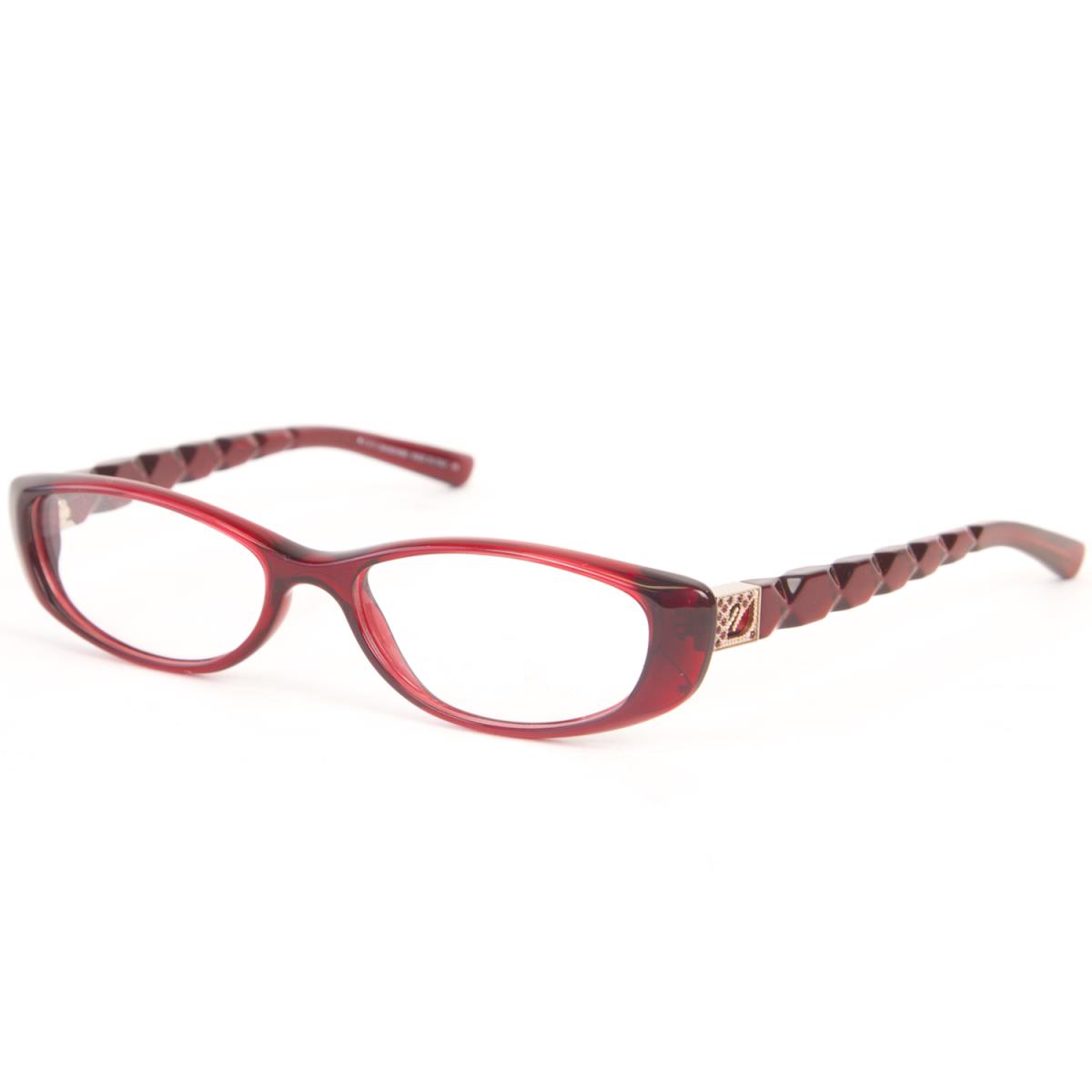 Swarovski Women`s Swan Detail Rectangular Eyeglass Frames SW5018 034-Red