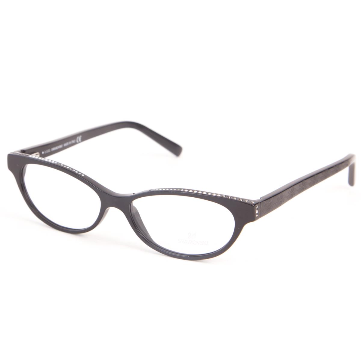Swarovski Women`s Black Crystal Accent Cateye Eyeglass Frames SW5012