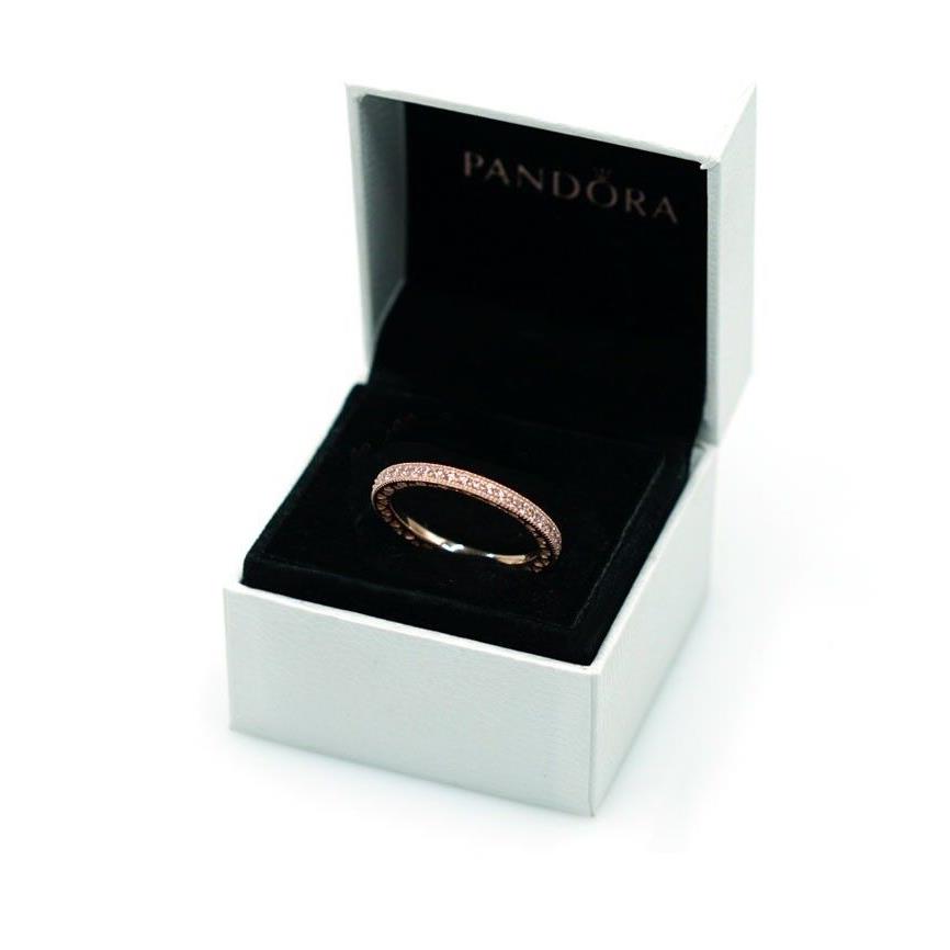 Pandora Rose Gold Hearts of Pandora Stackable Ring 180963CZ