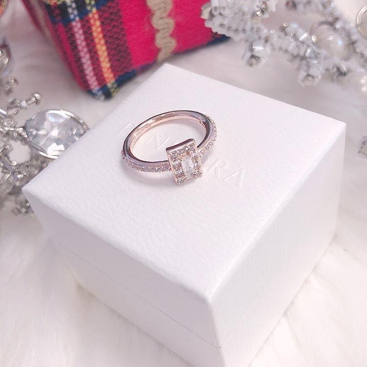 Pandora Rose Gold Engagement Ale Luminous Ice CZ Ring 187541CZ 52