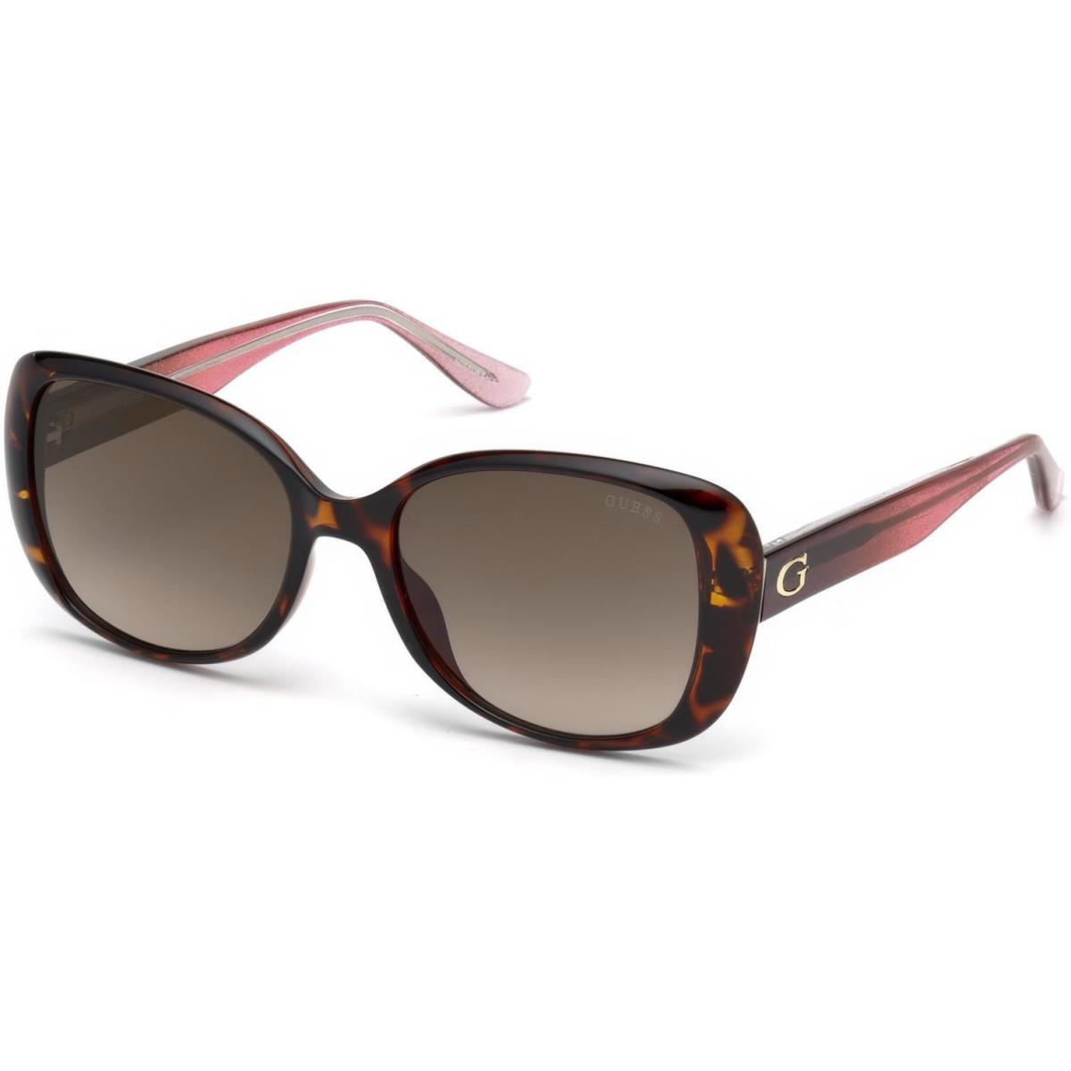 Guess GU 7554 GU7554 Dark Havana Gradient Brown 52F Sunglasses