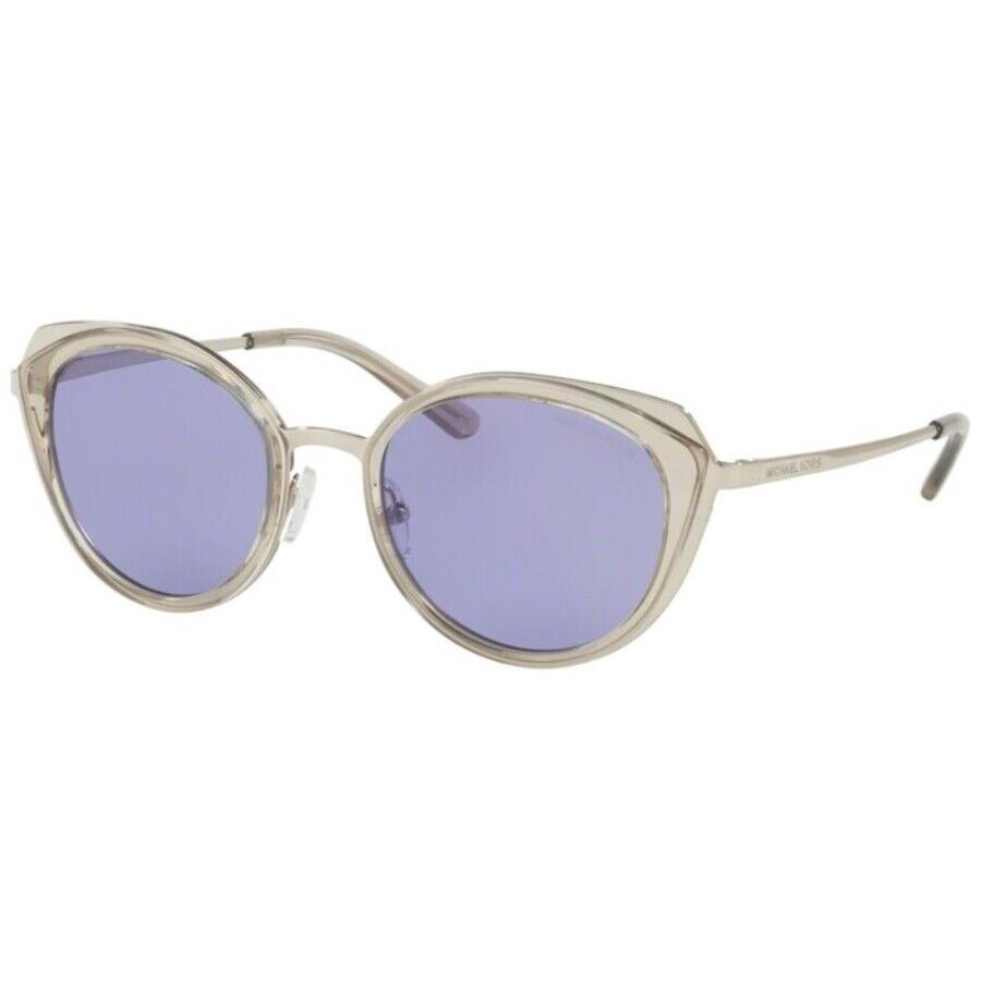 Michael Kors MK1029 Charleston Sunglasses 52mm - Shiny Silver Frame, Crystal Clear Lens, 113725 Code