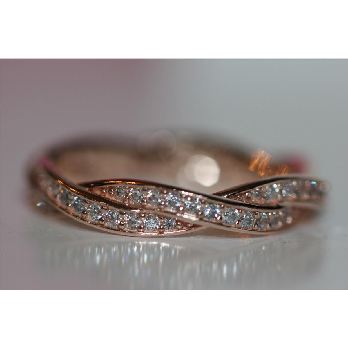 Pandora Rose Twist OF Fate Ring 180892cz Hinged Box 52 or 6 Pandora jewelry Fash Direct