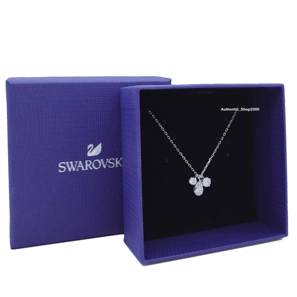 Swarovski Rhodium Sparkle Crystal Attract Cluster Pendant Necklace 5571077