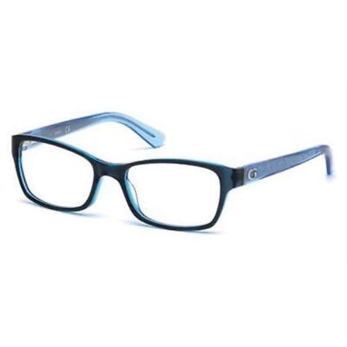 Guess GU 2591 GU2591 Shiny Blue 090 Eyeglasses