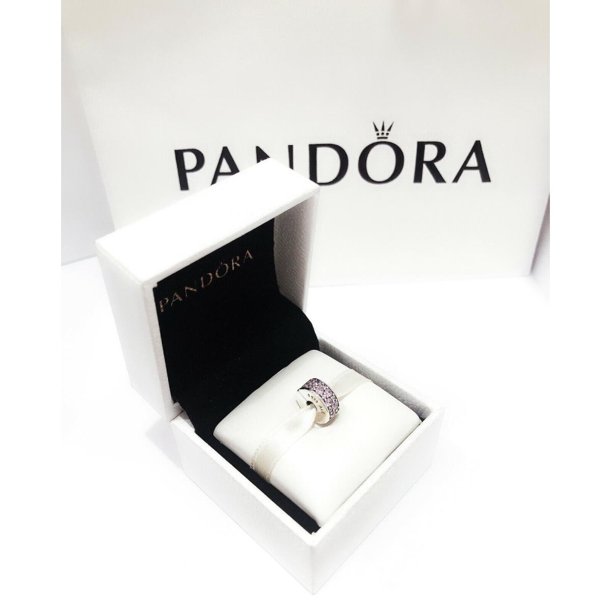 Pandora 925 Shining Elegance Charm Pendant 791817CZ Pink Blue Teal 791817PCZ - Pink