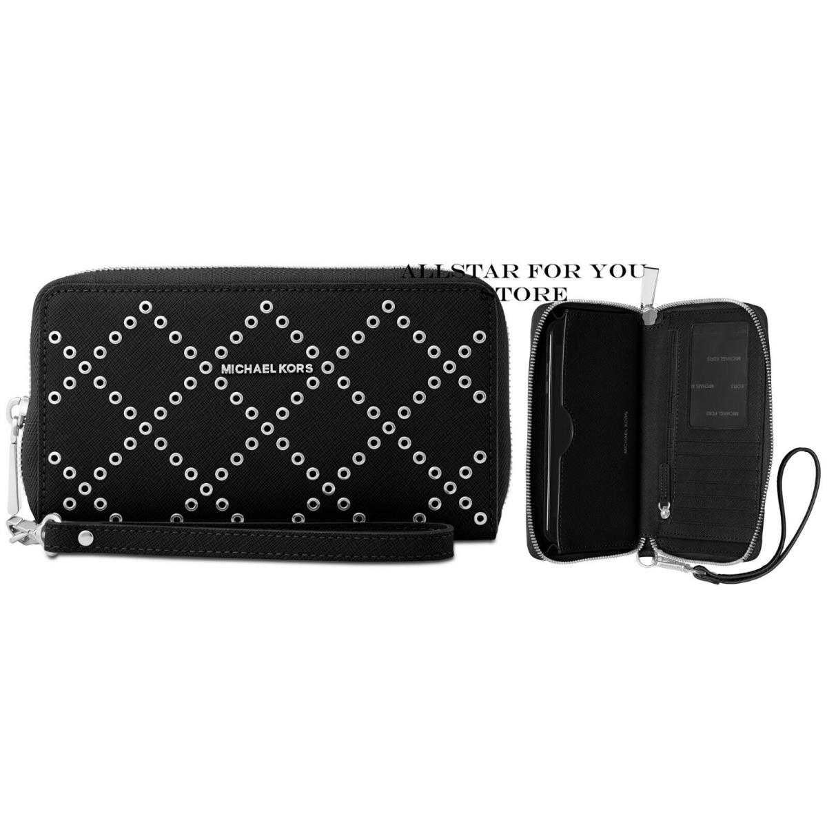 Michael Kors Wristlet Phone Case Large Flat Multifunction Leather Wallets