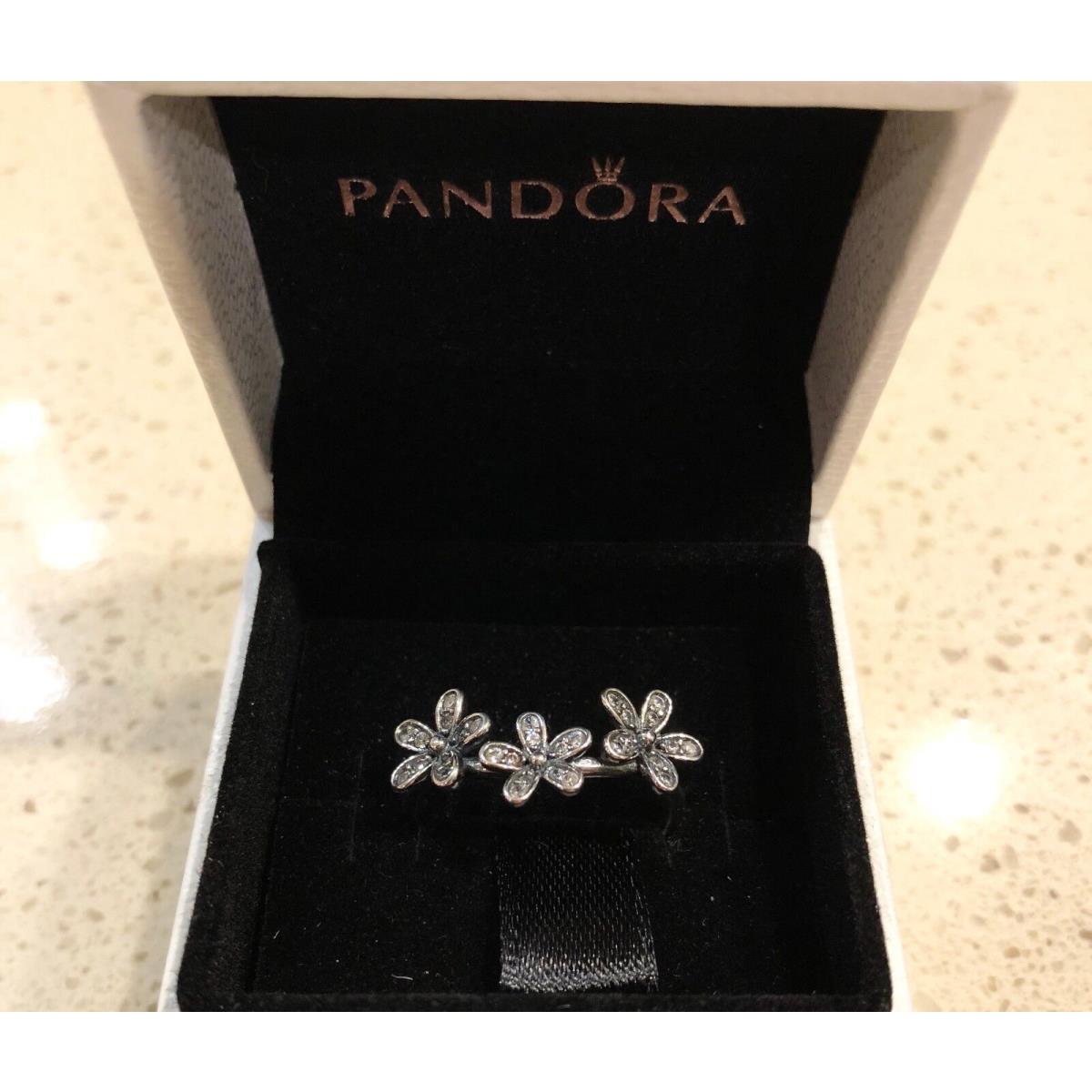 Pandora Dazzling Daisies Stackable Ring 190933CZ +gift Box +polishing Cloth