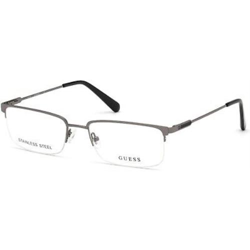 Guess GU 50005 GU50005 Shiny Gunmetal 008 Eyeglasses