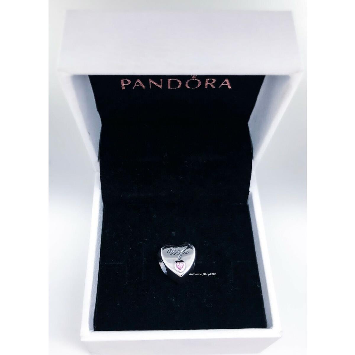 Pandora 925 Ale Silver Wife Love Heart Charm Pendant 798249PCZ