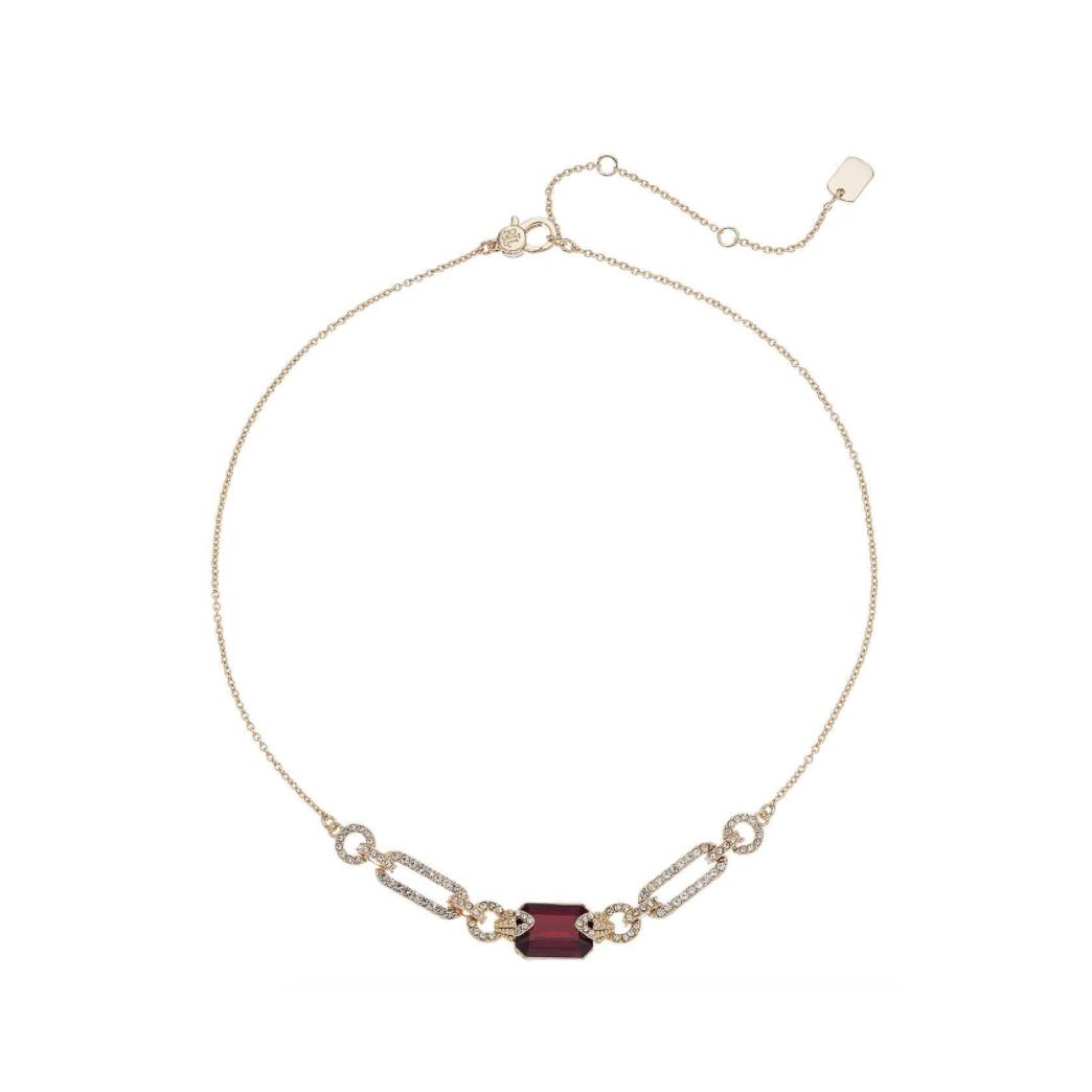 Ralph Lauren Red Stone Collar Necklace Women`s Jewelry 1030