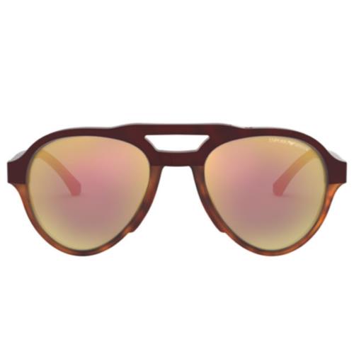 Emporio Armani sunglasses  - BORDEAUX ON HONEY HAVANA Frame, GREY Lens