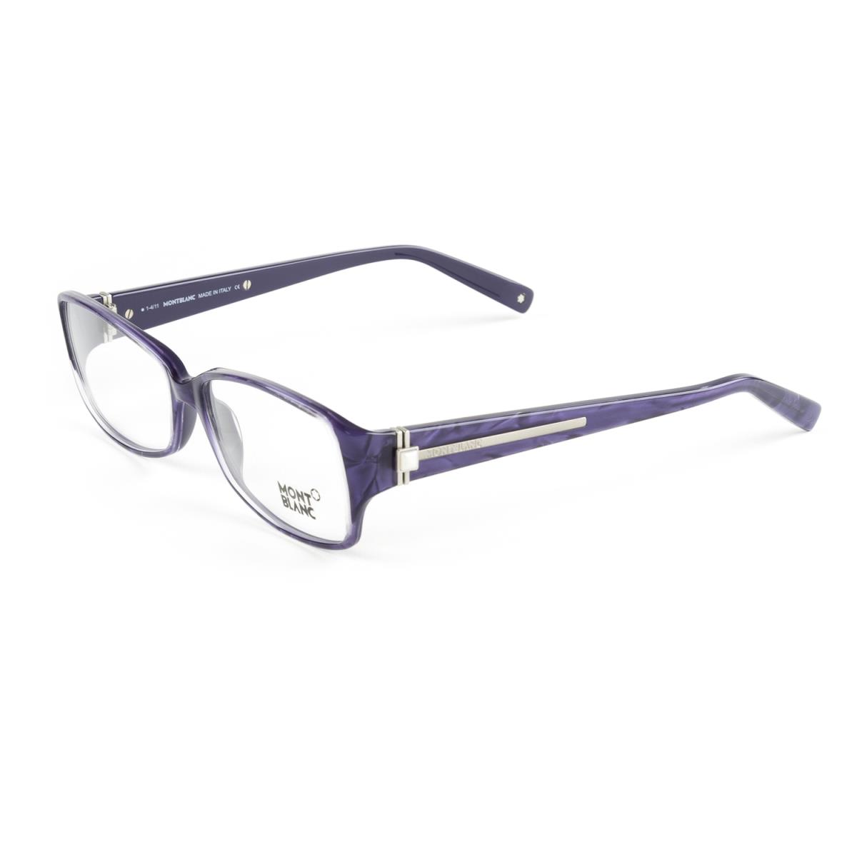 Montblanc Rectangular Eyeglass Frames 56mm MB380 081 - Shiny Violet