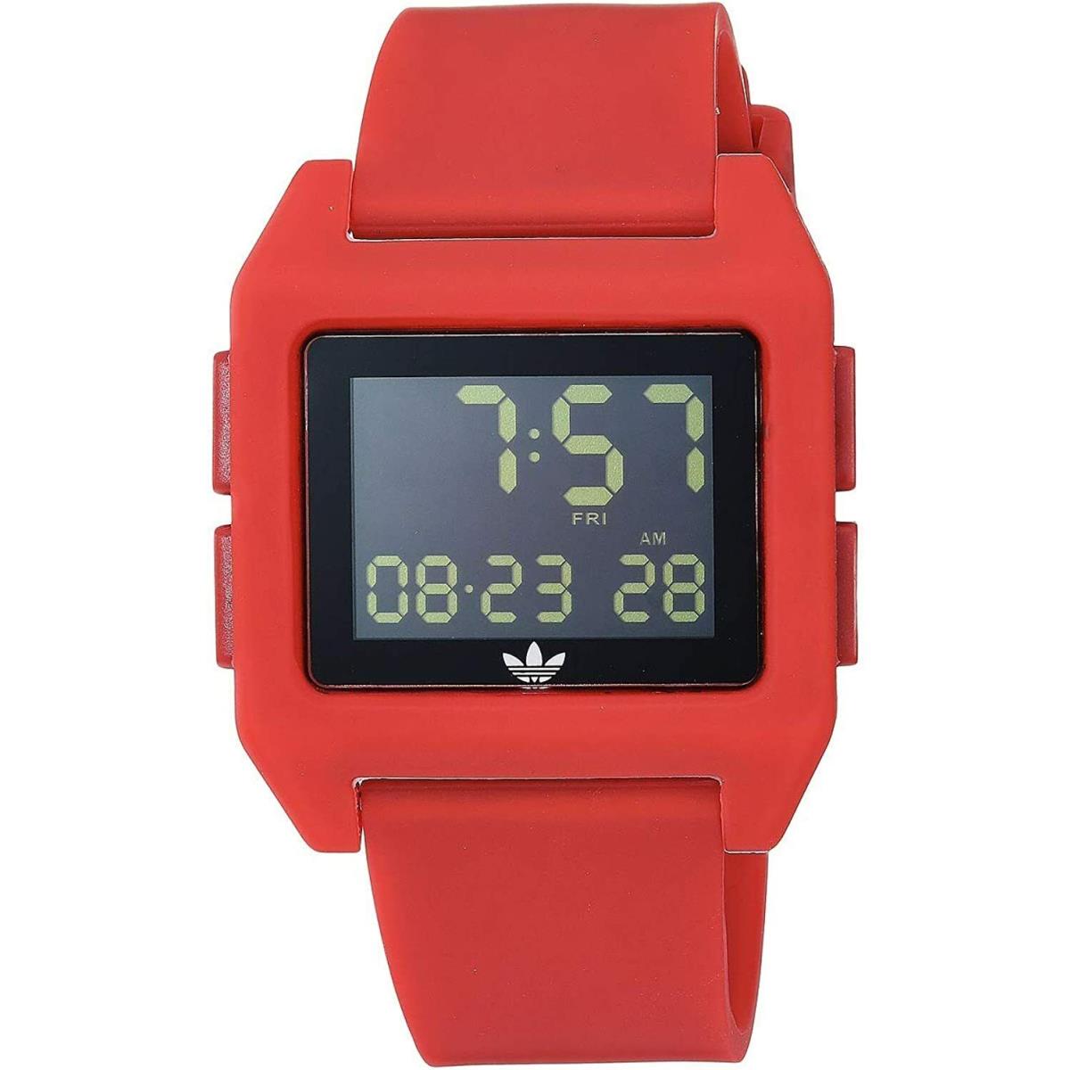 Adidas ARCHIVE-SP1 Scarlet Red Tone Silicone Band Digital Watch Z15203-00