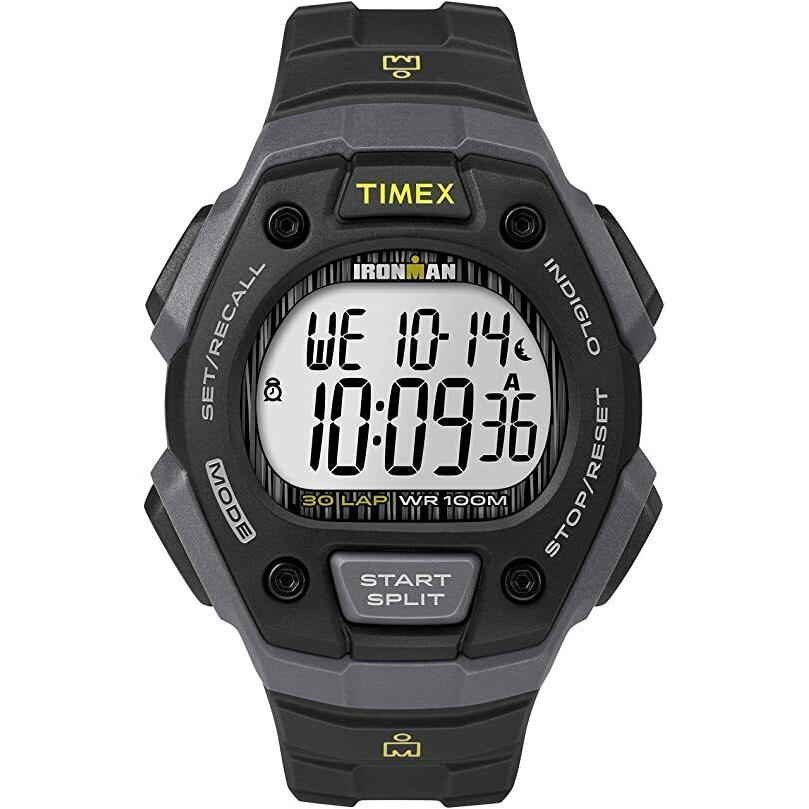 Timex Ironman Men s Classic 30 Lap Alarm Chronograph Watch TW5M09500 - Gray Dial, Black Band