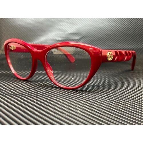 Gucci GG0812O 003 Burgundy Round Cat Eye Women`s Eyeglasses 54 mm