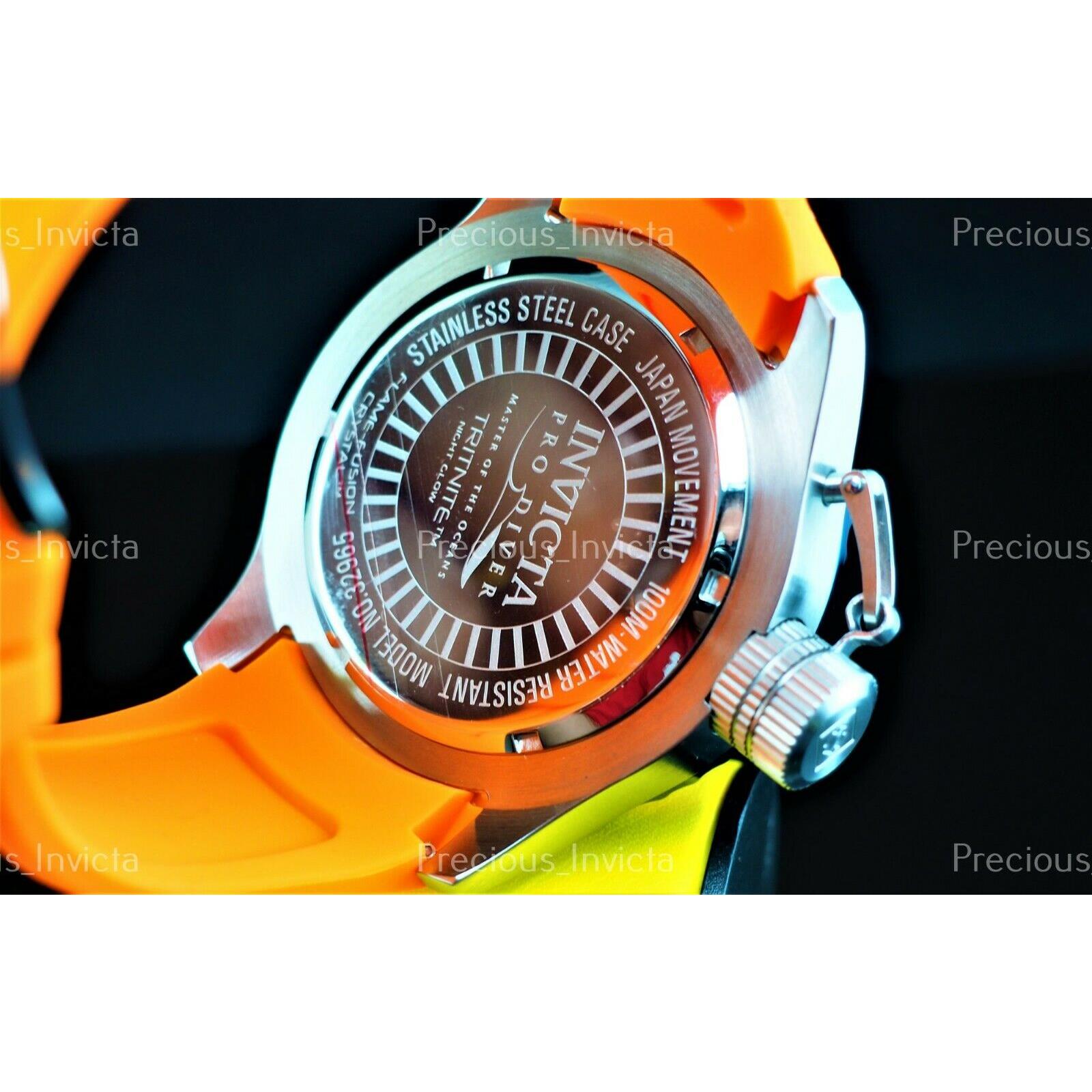 black and orange invicta watch