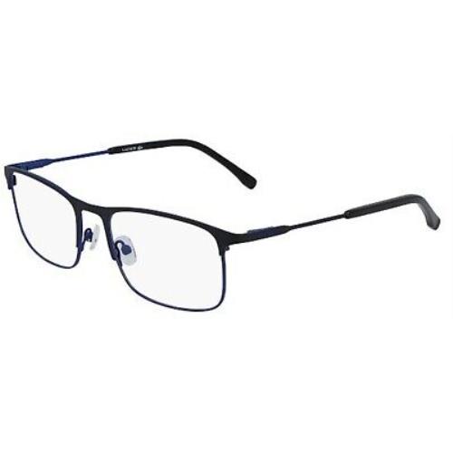 Lacoste L 2252 L2252 Matte Black Blue 001 Eyeglasses