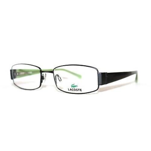 Lacoste LA12217 BK Black Green Eyeglasses LA 12217 RX 52-18-135