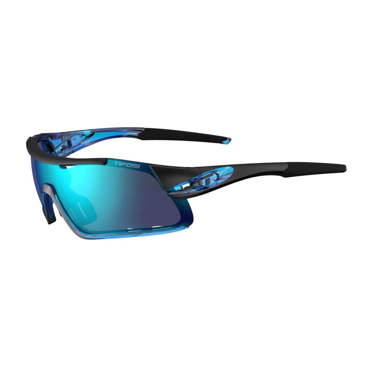 Tifosi Davos Sunglasses Crystal Blue w/ Clarion Blue/AC Red/Clear