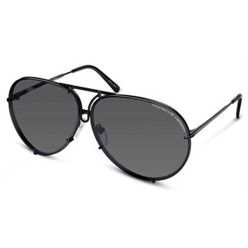Porsche Design P8478 Iconic Sunglasses D - Black/grey Blue + Extra Lenses