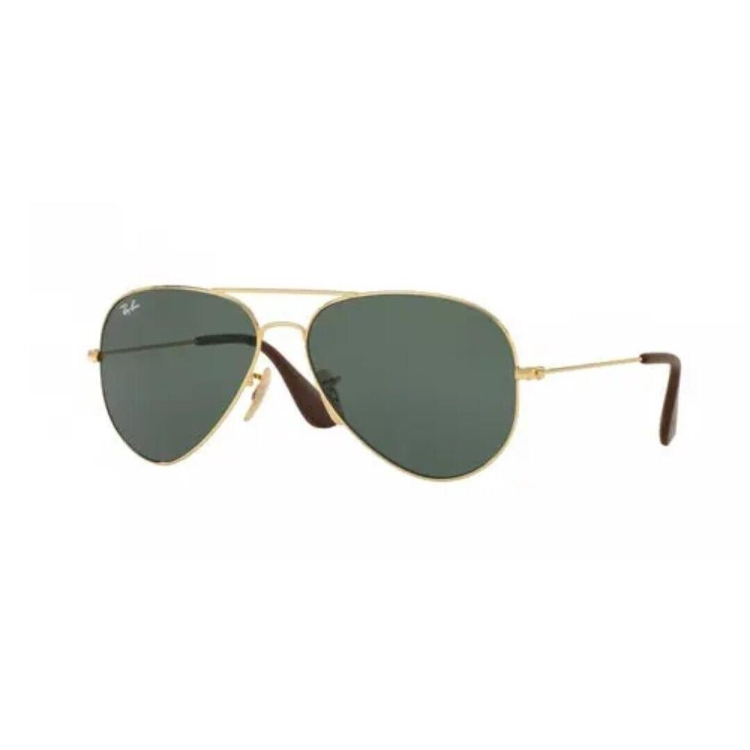 Ray-ban Gold Metal Green Classic Aviator 58 mm Sunglasses RB3558 00171 58