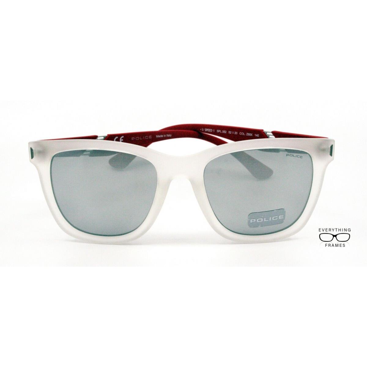 Police SPL352 Z69X Speed1 Frosted Clear/matte Red Sunglasses 52